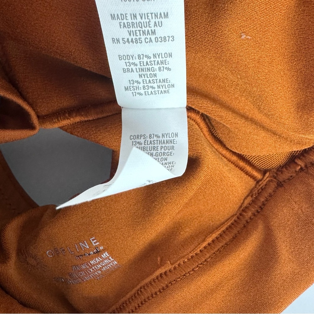 Offline Aerie Bra Bralette Real Me Stretch Medium Support Copper Orange Rust - Picture 7 of 10